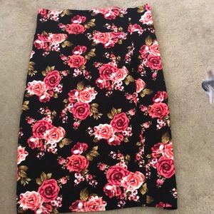 Floral pencil skirt